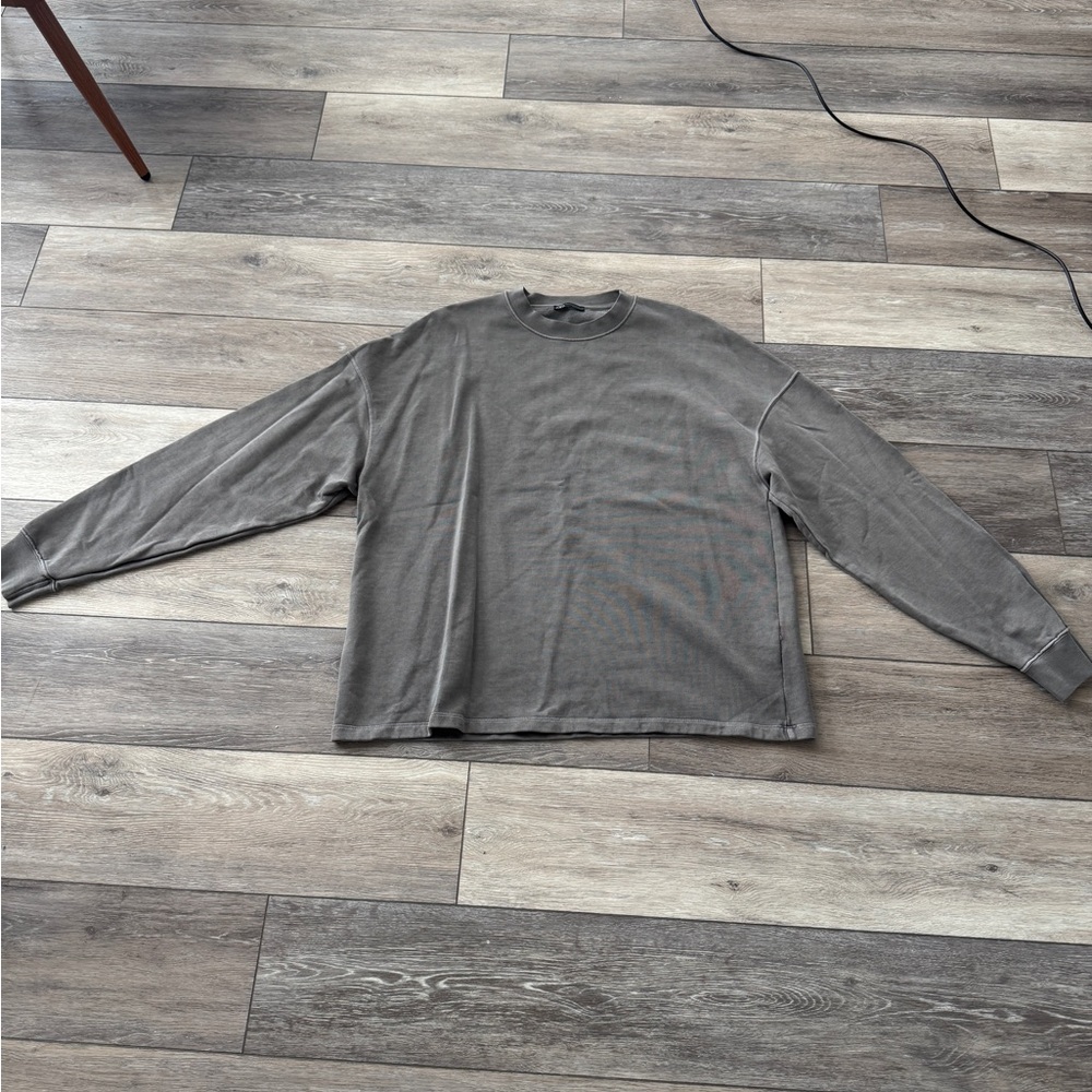Zara Charcoal Long Sleeve Men's Tee